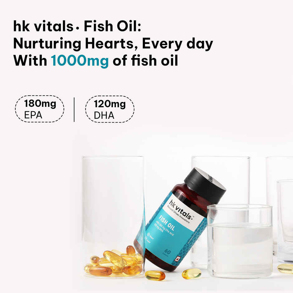 hk vitals Fish Oil (60 Capsules) For Men And Women
