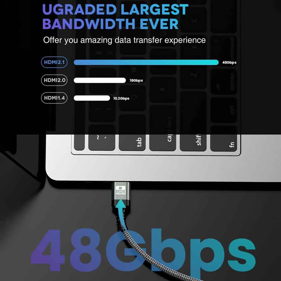 Bestor 8K Hdmi 2.1 48Gbps Ultra High Speed Hdmi Braided Cord-4K 120Hz 8K 60Hz(1.5M)