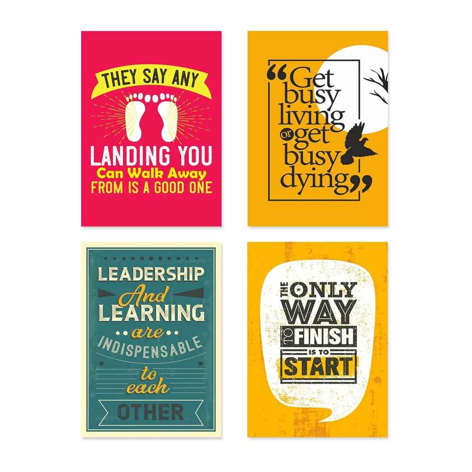 Paper Plane Design Wall Posters For Office Decor | Set of 10 | Size | 12 Inch x 18 Inch | D21