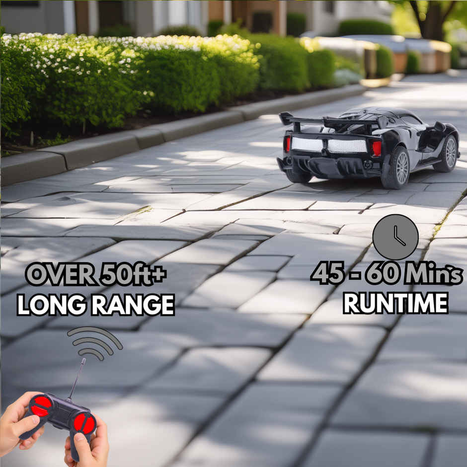 Race N Roll Hi Speed Rechargeable Remote Control Car 1:24 - Fer Black