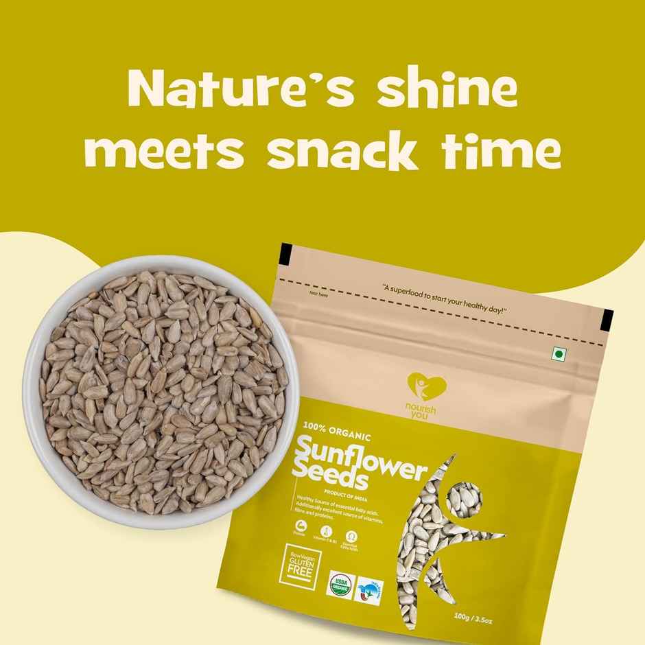 NOURISH YOU Organic Sunflower Seeds Sunflower Seeds - Raw Sunflower Seeds for Eating
