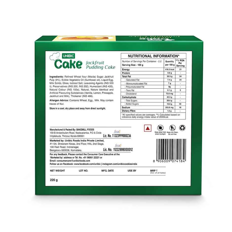 UNIBIC Jackfruit Pudding Cake