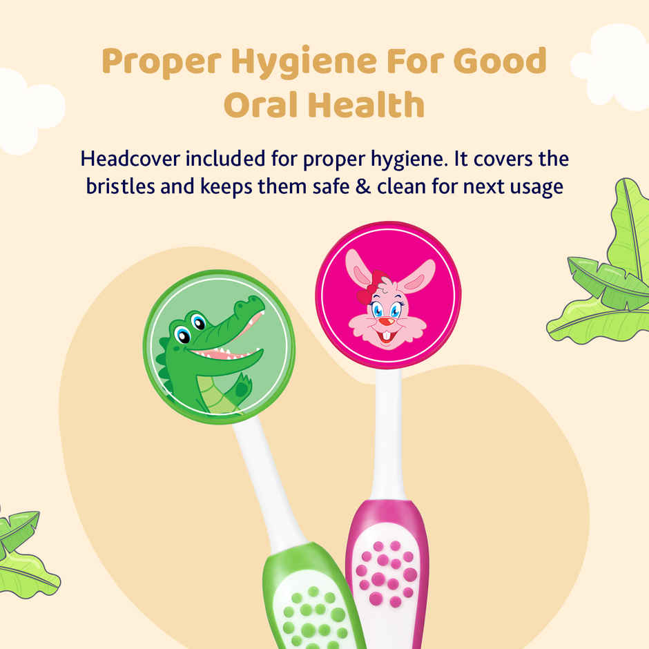 Chicco Toothbrush Set Pink+Green 3Y-8Y