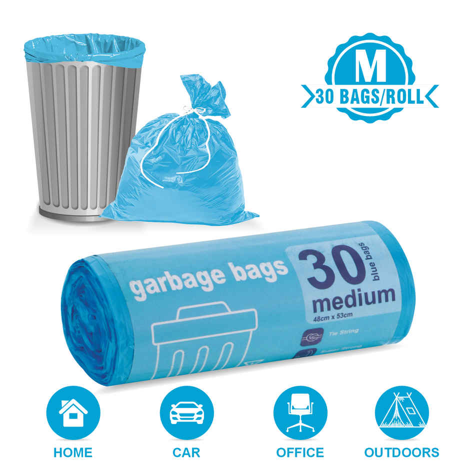 Smart One Garbage Bag Roll Blue - Medium - 19 x 21 Inch Combo