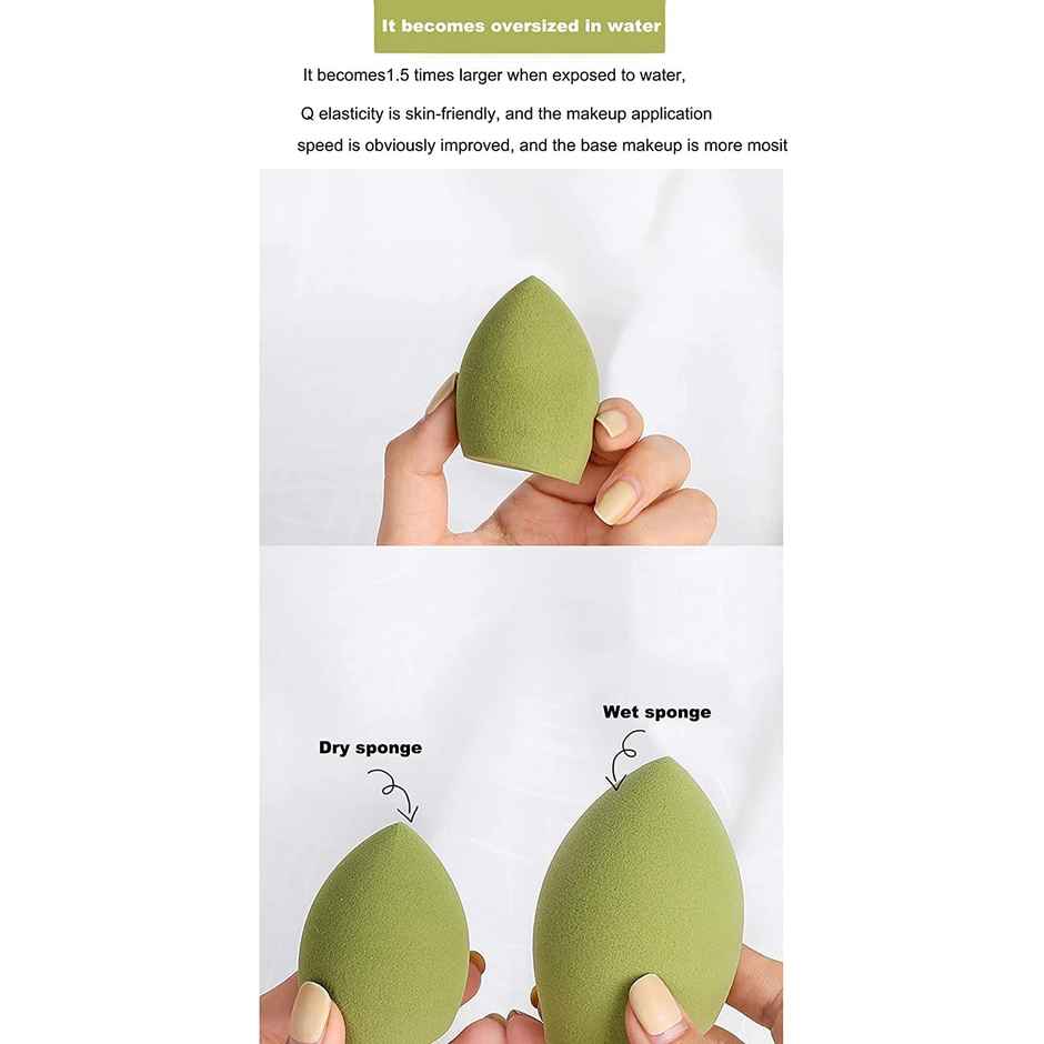 Bronson Professional Makeup Sponge Set with Case | Soft Sponge for Liquid Foundation, Cream, Powder