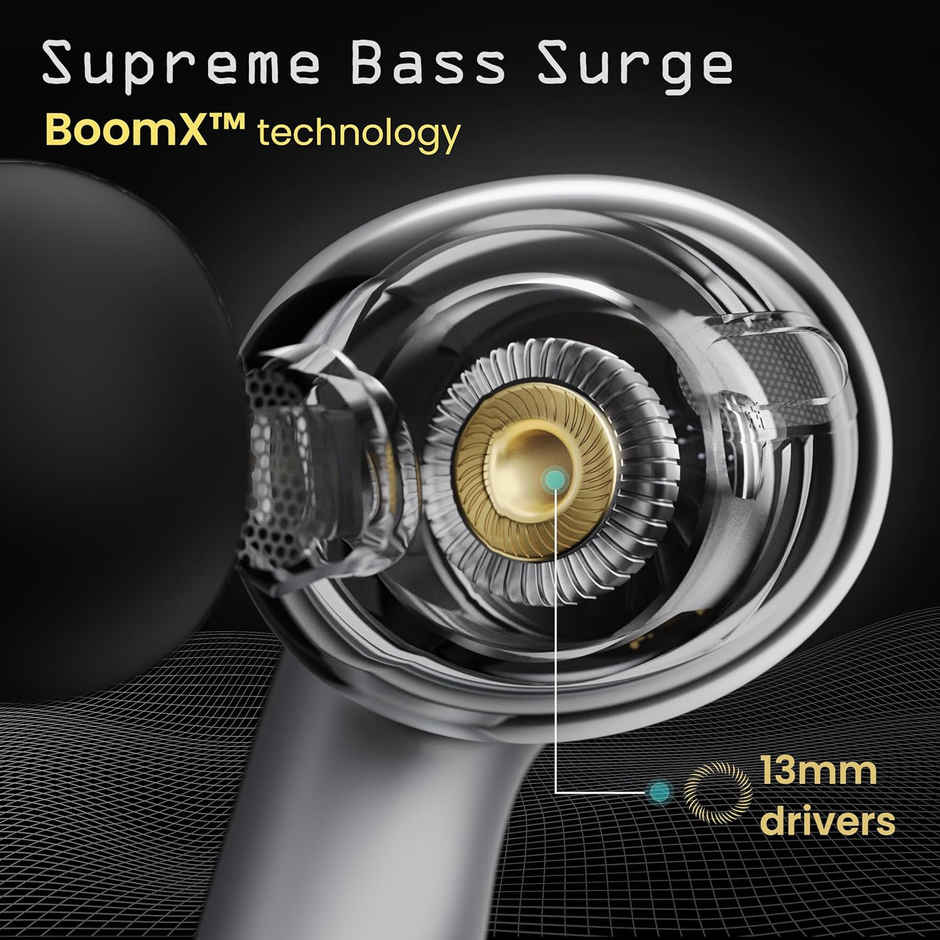 GOBOULT (Formerly Boult) Astra with Quad Mic ENC, 48H Battery | True Wireless | Smoky Metal