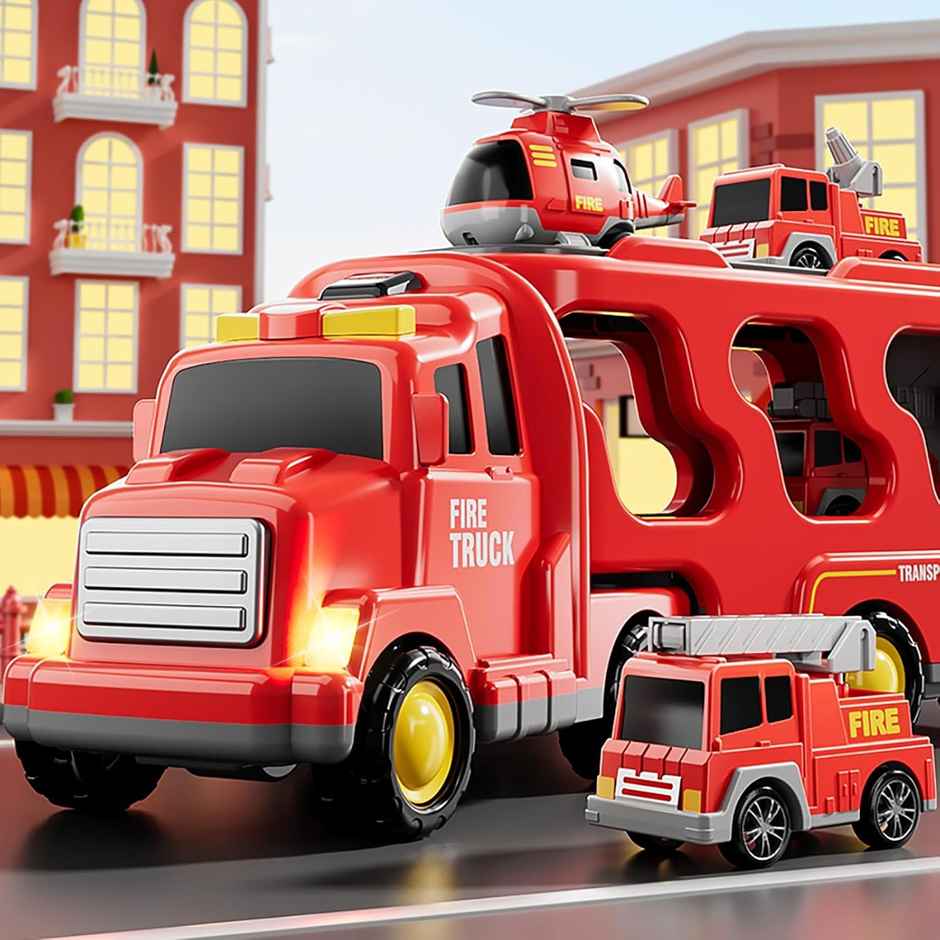 Storio 5 in 1 Fire Truck Toy Set | Rescue Vehicle Toy for Kids