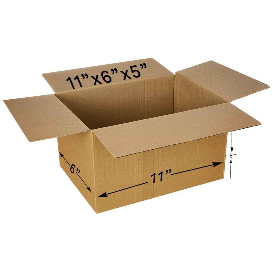 Daluci 3 Ply Corrugated Packaging Box | Brown - 11 x 6 x 5 in