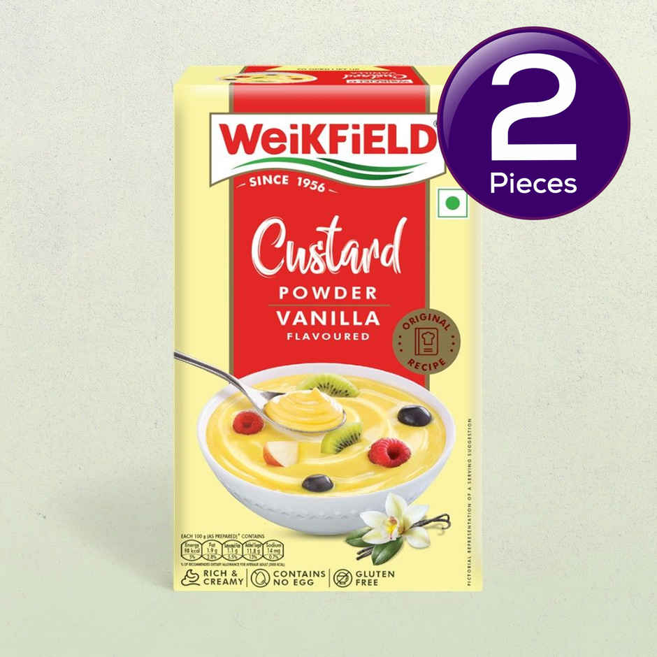 Weikfield Custard Powder Vanilla Flavour Carton Combo