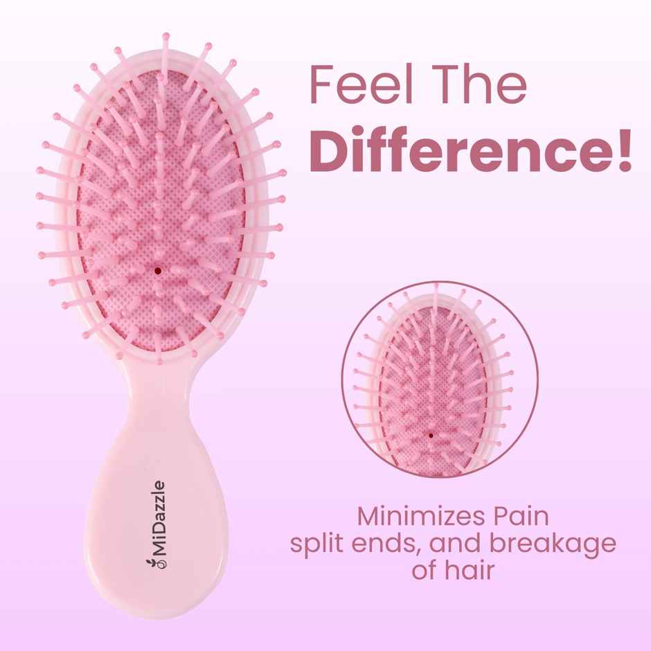 Midazzle Premium Unicorn Baby/Kids Hair Brush Pink