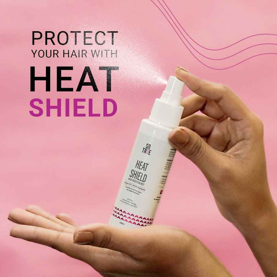 Sotrue Heat Shield Hair Protection Spray With Argan Oil - Anti Frizz & Lightweight