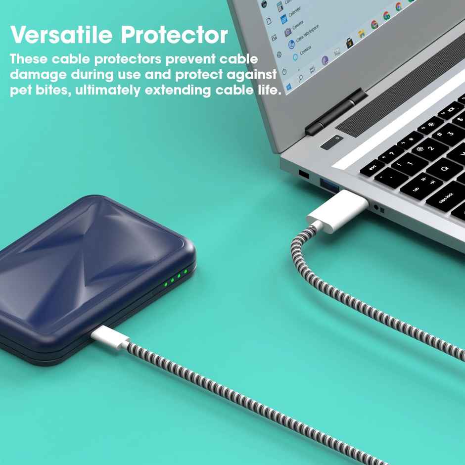 Sounce Spiral Cable Protector, Chargers Cable Protector Data Cable Protective Sleeve(Set Of 2)