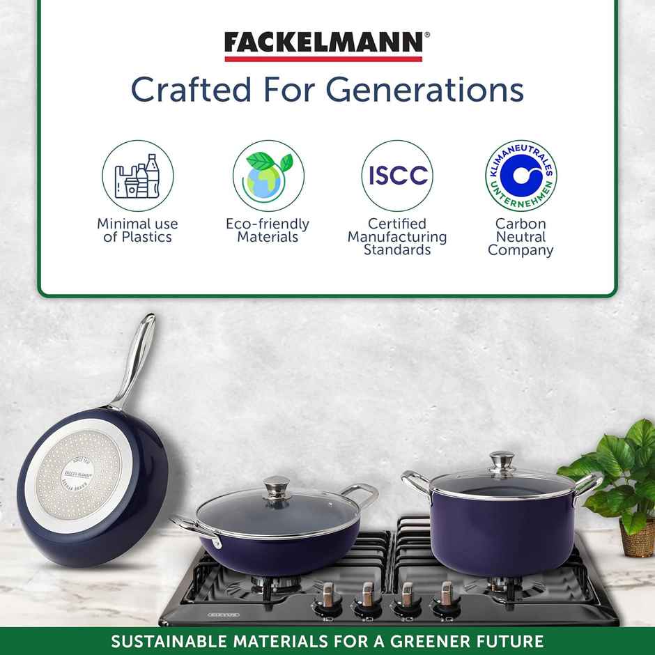 Fackelmann Ceramic Nonstick Fry Pan 24cm, German Tech, Induction, Egg Pan, Frying, Tossing, Saute