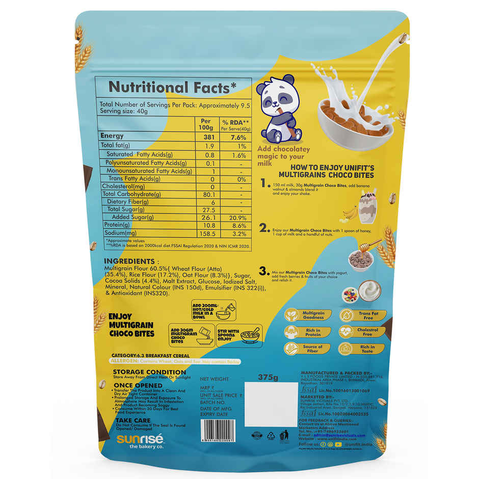 Unifit Multigrain Choco Bites | Crunchy | Clean & Delicious