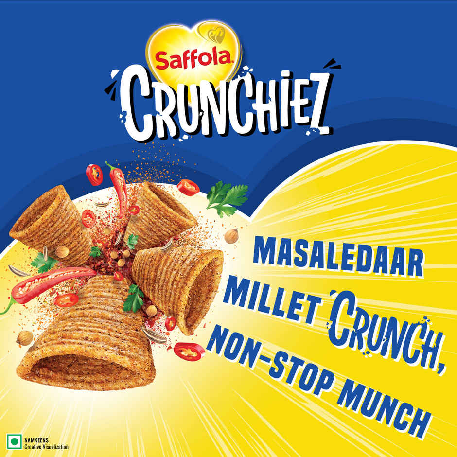 Saffola Crunchiez (Munchiez) Ragi Chips Masala Twist, Tasty and Healthy Snacks Chips