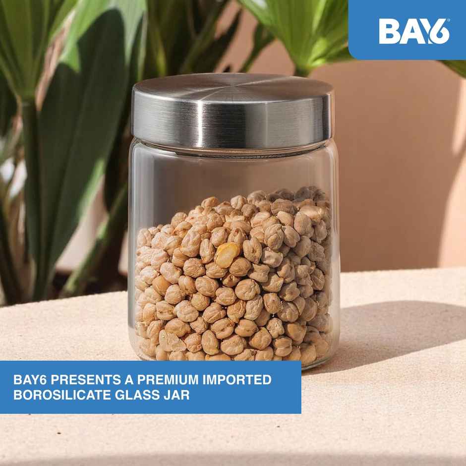 BAY6 Premium Imported Borosilicate Glass Jar -700 ml