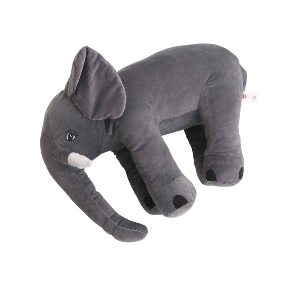 Play Nation Elephant Shaped Plush Soft Toy Cum Pillow Grey - Height 63 cm