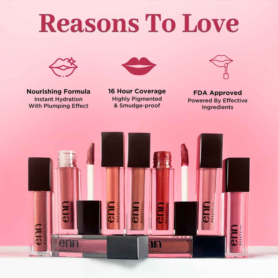 ENN Beauty Mousse Matte Liquid Lipstick Kit Set Of 8 | Test & Trial Pack