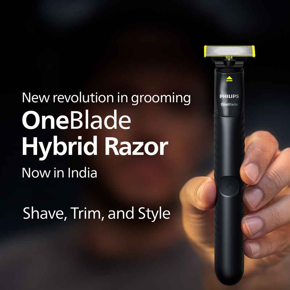 Philips OneBlade Hybrid Trimmer Edge Shave|Patented Blade|Designed for Skin Comfort|QP1424/10