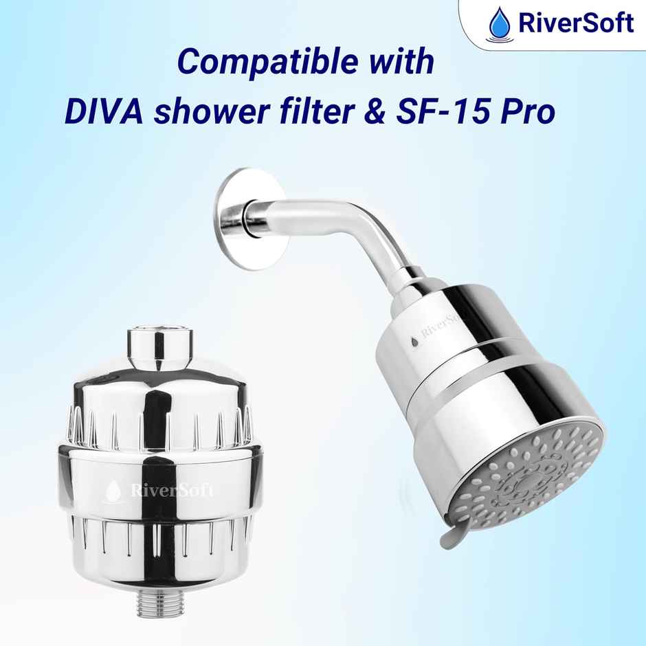 Riversoft Sfc-15 Pro Filter Cartridge For Hard Water With 15 Stage, Cartridge Only (Pp, White)