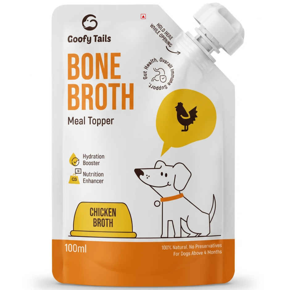 Goofy Tails Chicken Bone Broth for Dogs | Collagen Rich Dog and Puppy Food Topper
