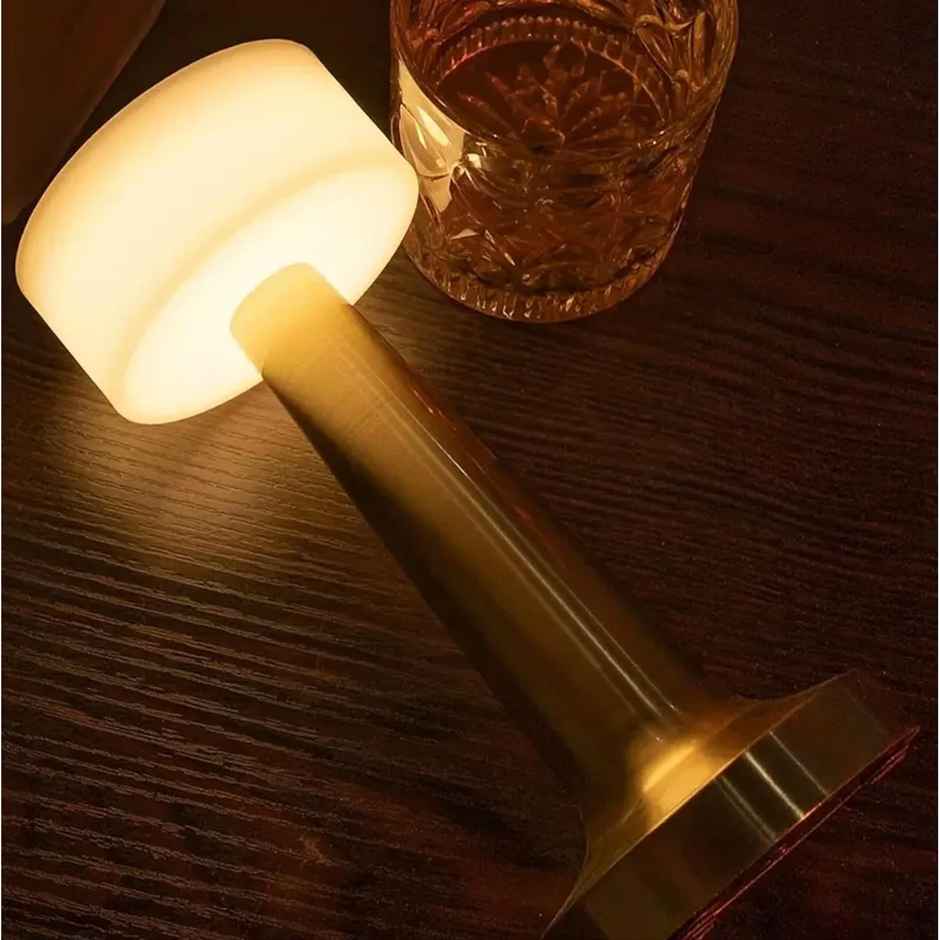 Hashwow Small Dumble Table Lamp With 3-Colour Touch Control - Gold Metal Lamp