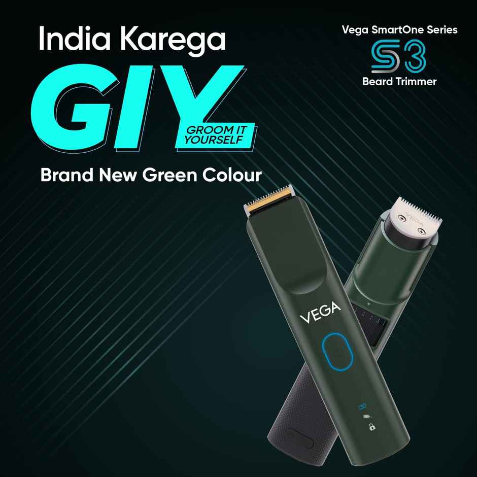 VEGA Smartone S3 Beard Trimmer For Men, 160 Mins Runtime, Green, (Vhth-36)