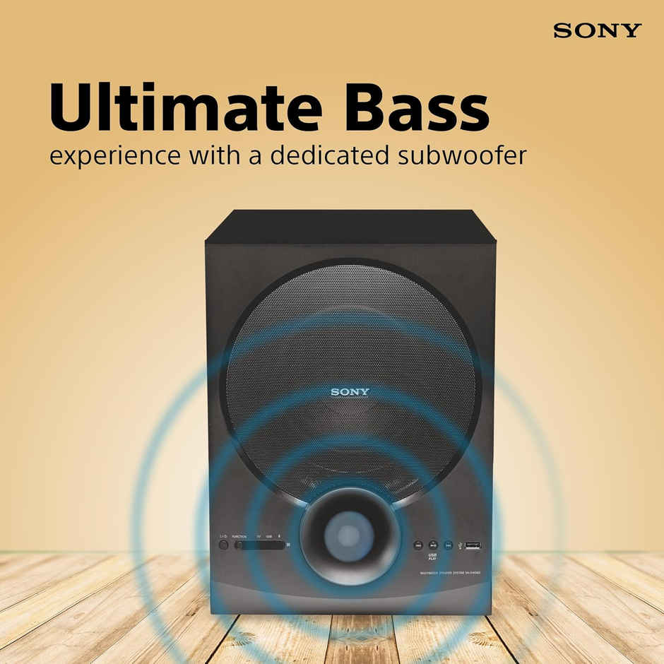 Sony New SA-D40M2 4.1ch Home Theatre Speaker with 100W Power Output and Powerful Subwoofer - Black
