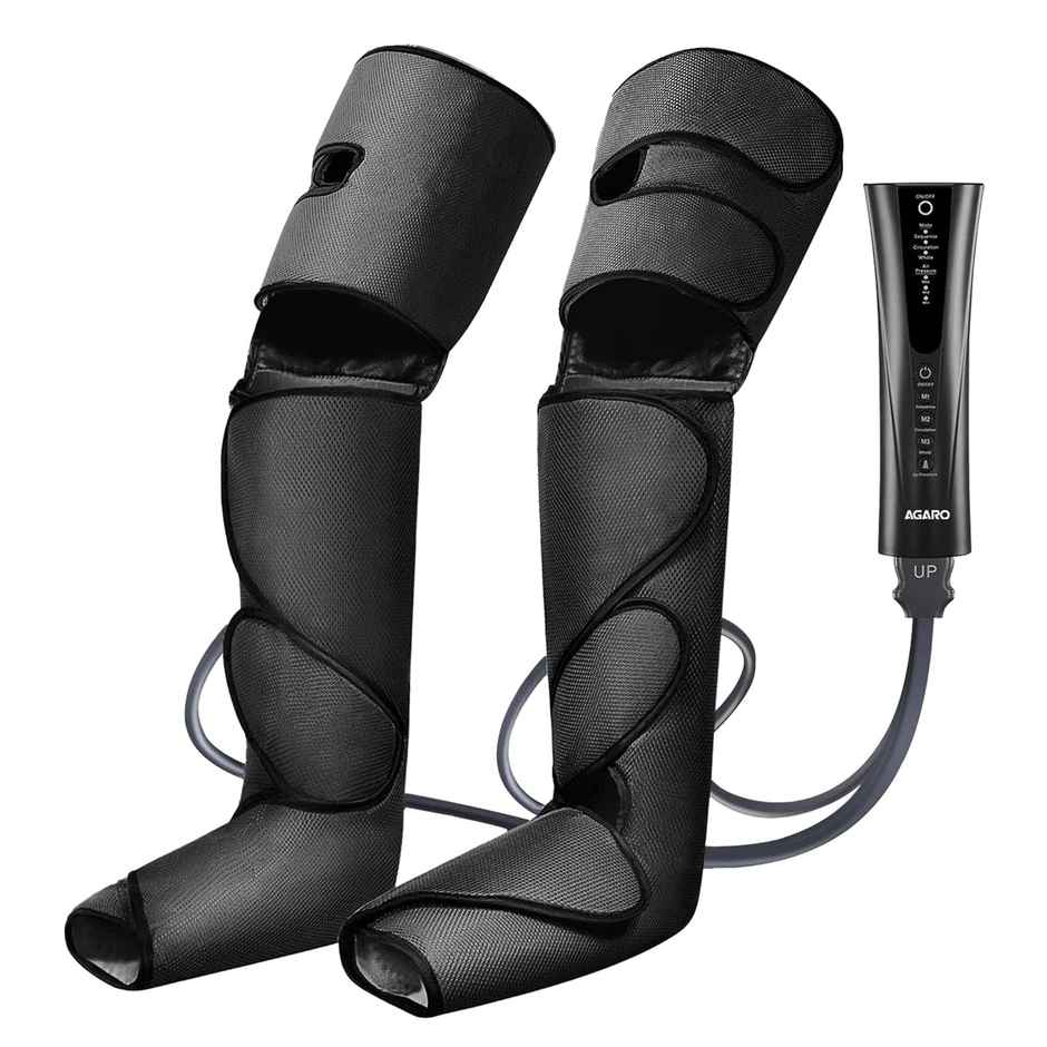 Agaro Magma Air Compression Leg Massager With Handheld Controller,3 Massage Mode Intensity For Feet