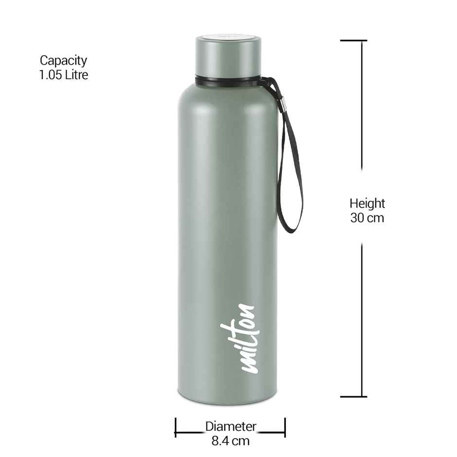 Milton Stainless Steel Aura 1 Thermosteel Bottle | Grey | 1.05 L