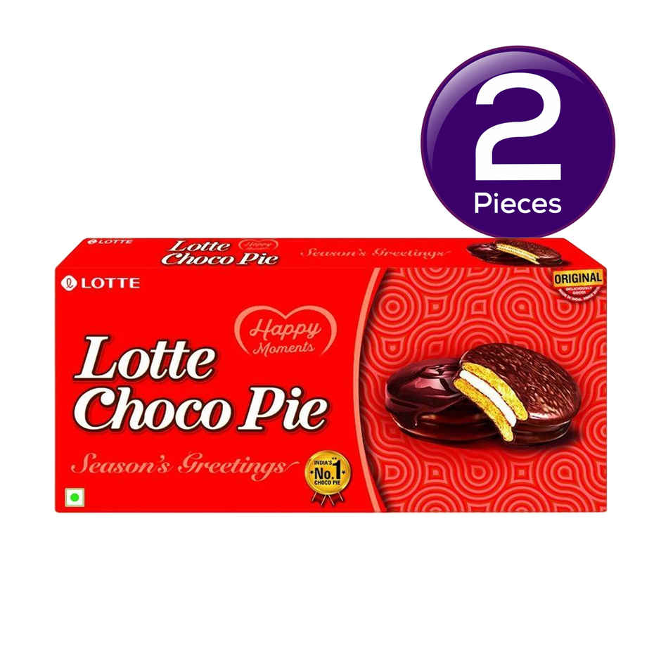 Lotte Gold Chocolate Choco Pie Season's Greeting Gift Pack | Trans Fat-free Combo