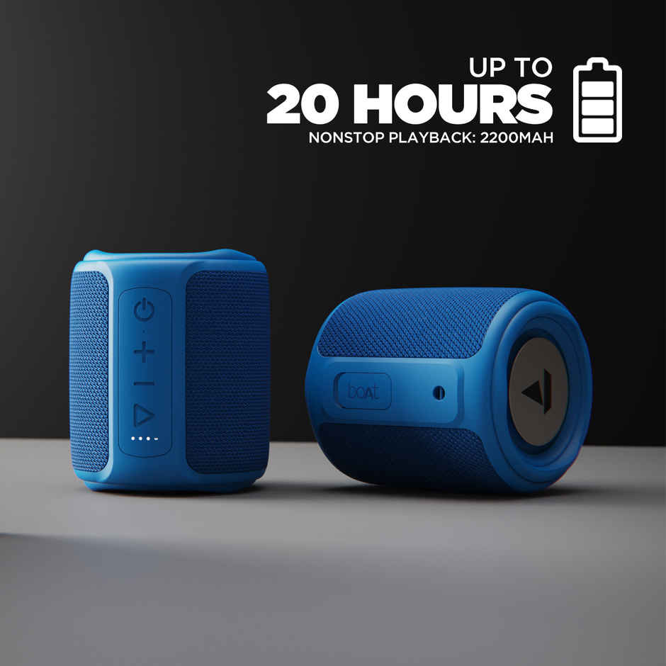 boAt Stone 358 Bluetooth Speaker w/ 10W RMS Stereo Sound & IPX7 Water Resistance (Royal Blue)