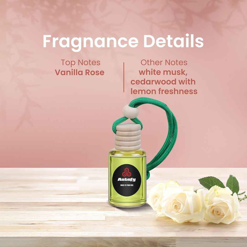 Autofy Nector Car Perfume Hanging Perfume 20% Extra Long Lasting Car Perfume 12 ml - Vanilla