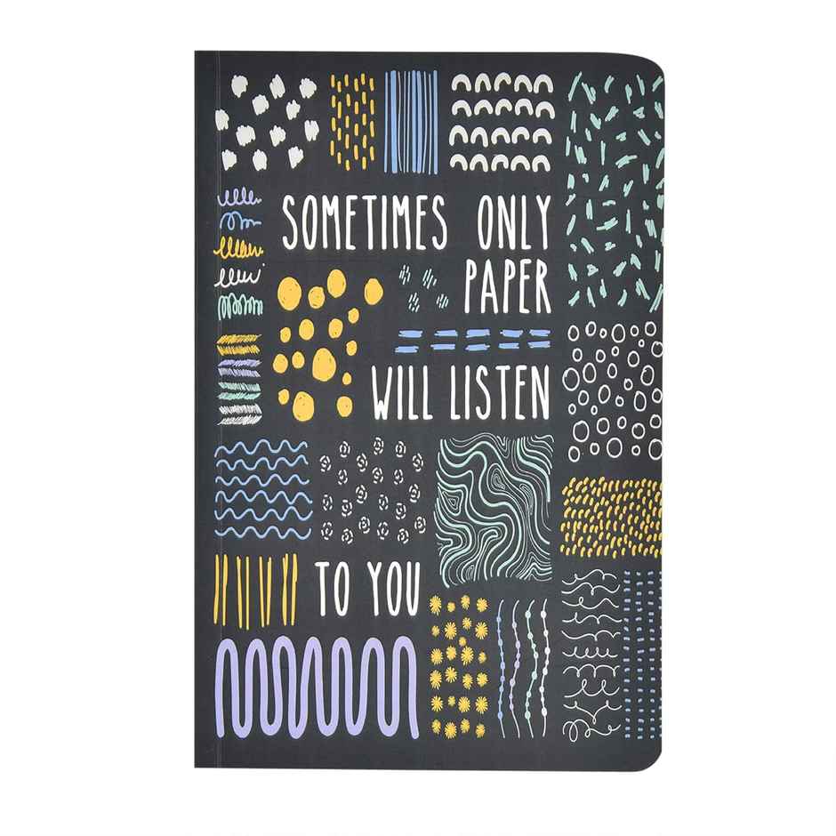 Papboo Unruled Soft Bound Notebook Matte Finished Cover (120 Pages, 21 x 15 cm, 80 Gsm)