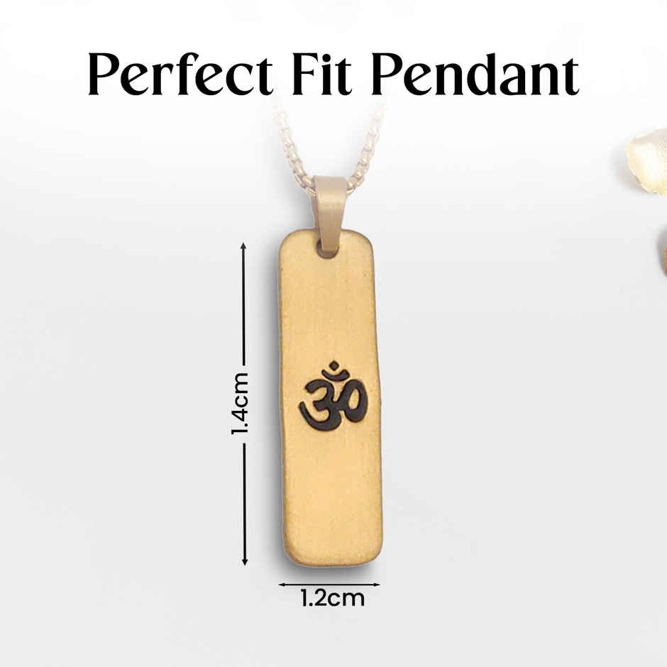 Astrotalk Gold Plated Om Pendant