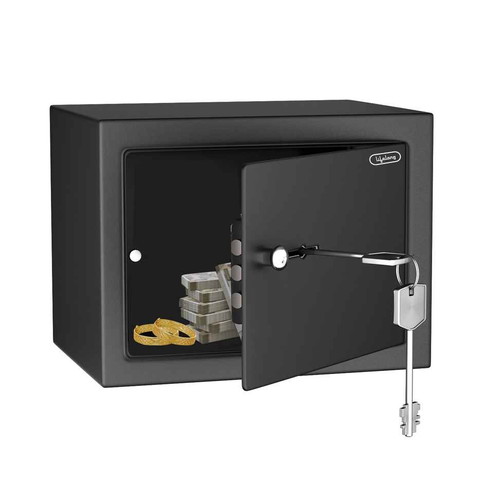 Lifelong Llhsm01 8.6 L Home Safe Mechanical Locker - 0.3 Cubic ft - Black