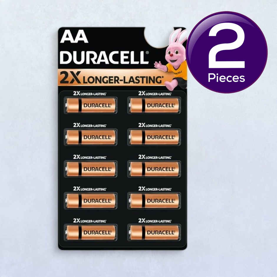 Duracell Alkaline AA Battery (Pack of 10) for Everyday Devices, Clock, Toy, Remote Combo