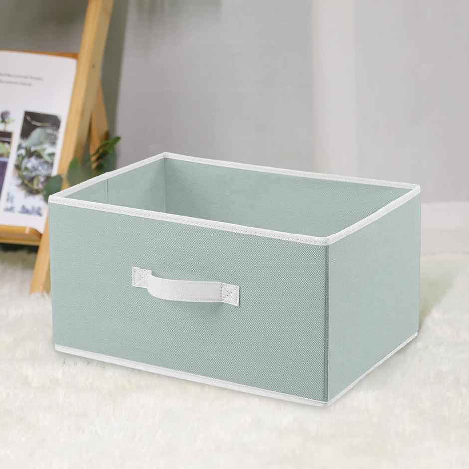Kuber Industries Pack of 4 Foldable Storage Boxes | Organizer for Clothes | Light Grey