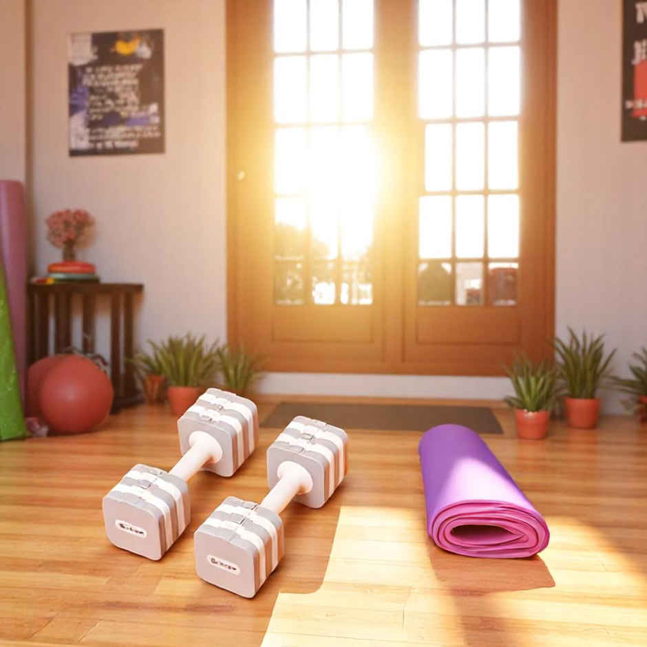 Cult Adjustable Dumbbell Set (5 kg X 2) | Grey