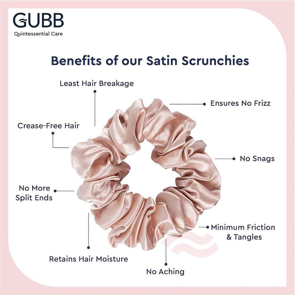 GUBB Satin Scrunchie | Golden Beige
