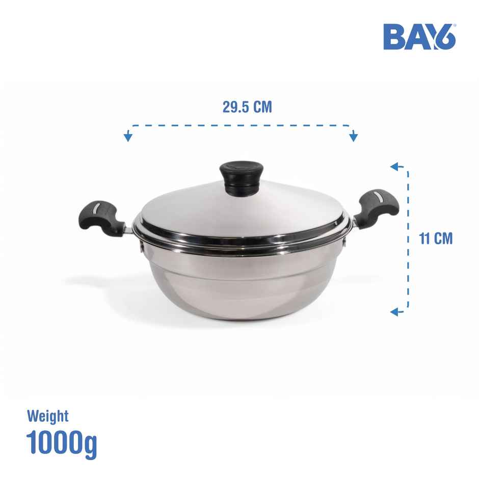 BAY6 Stainless Steel Dakshin 3-in-1 Multi Kadai