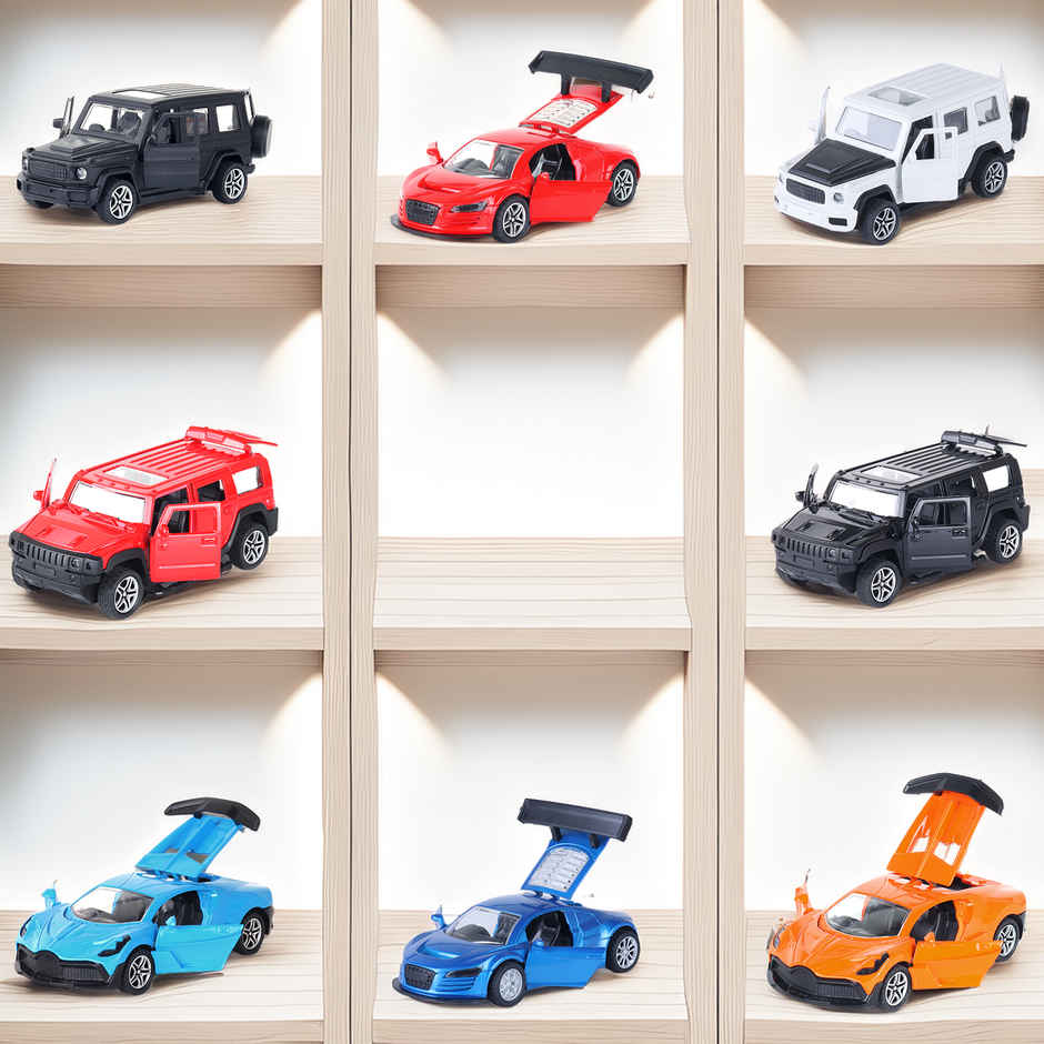 Frendo Premium Die-Cast Car | 3-Way Opening | Pull-Back Action | Bug Orange