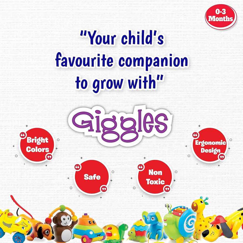 Giggles Funskool Nuts And Bolts | Interlocking Educational Blocks | Shape & Colors | 18 Months +