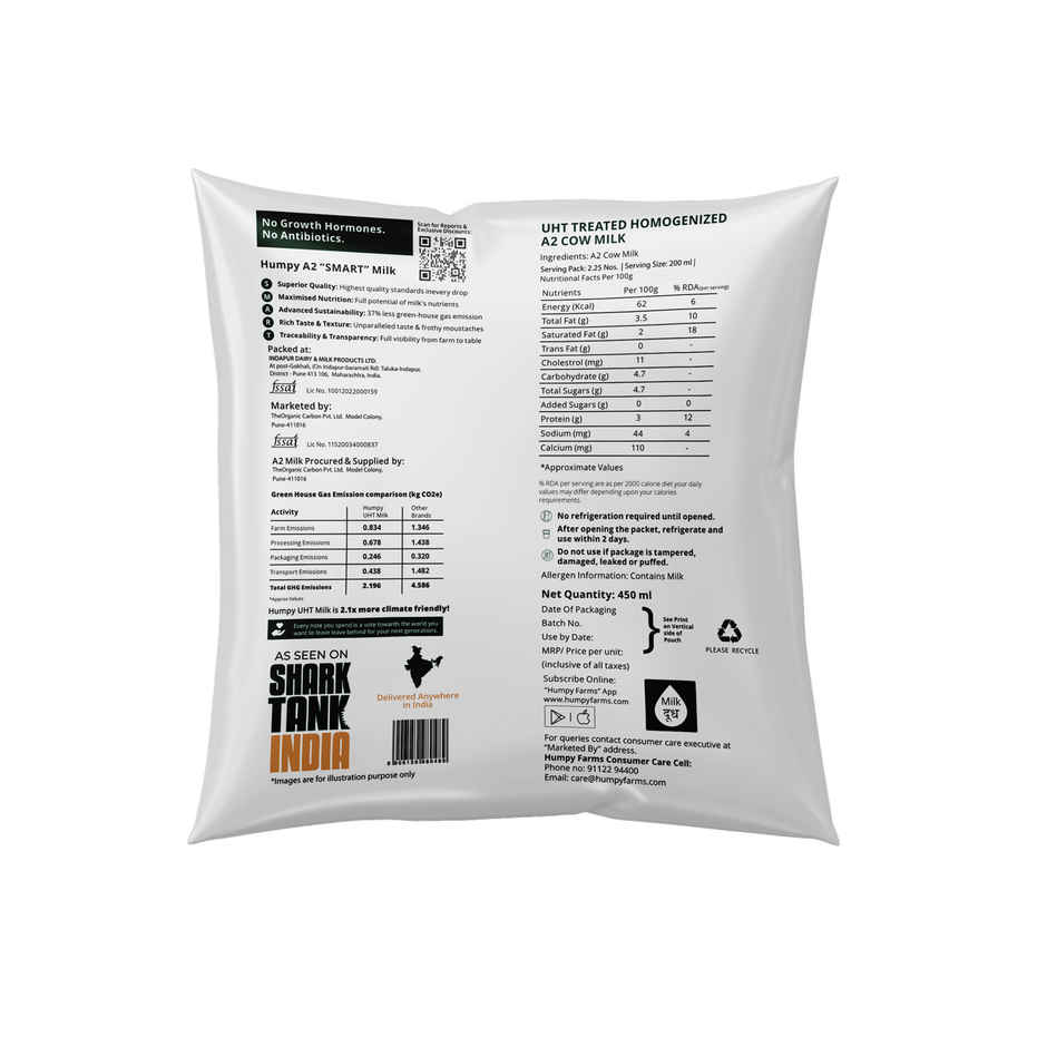 Humpy Farms A2 UHT Cow Milk (Pouch)