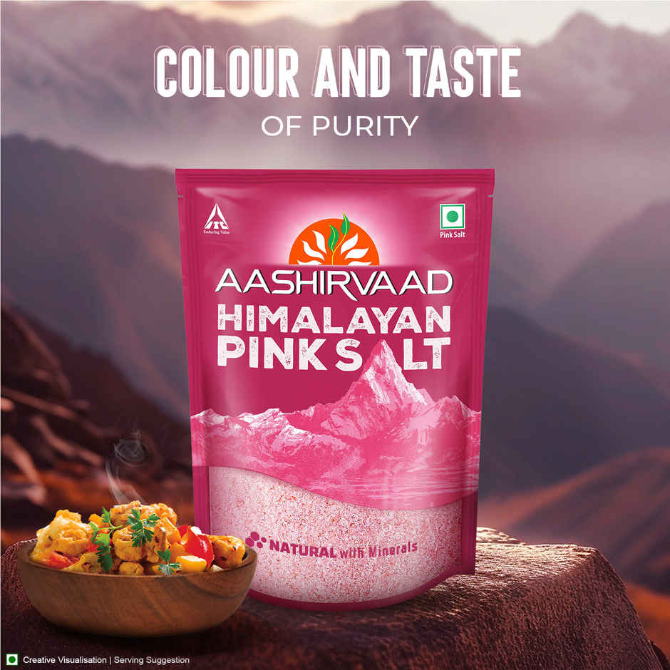 Aashirvaad Atta - Superior Mp Whole Wheat, No Maida (Pouch)(10kg) & Aashirvaad Himalayan Pink Salt(1kg) Combo