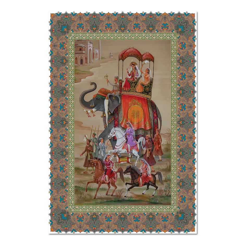 Paper Plane Design Indian Ethnic Traditional Wall Poster | Size 12 x 18 Inch | D93