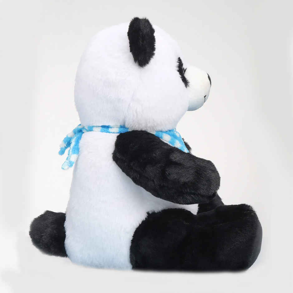 Sterling Panda Soft Toy With Scarf | Black and White- Height 35 cm