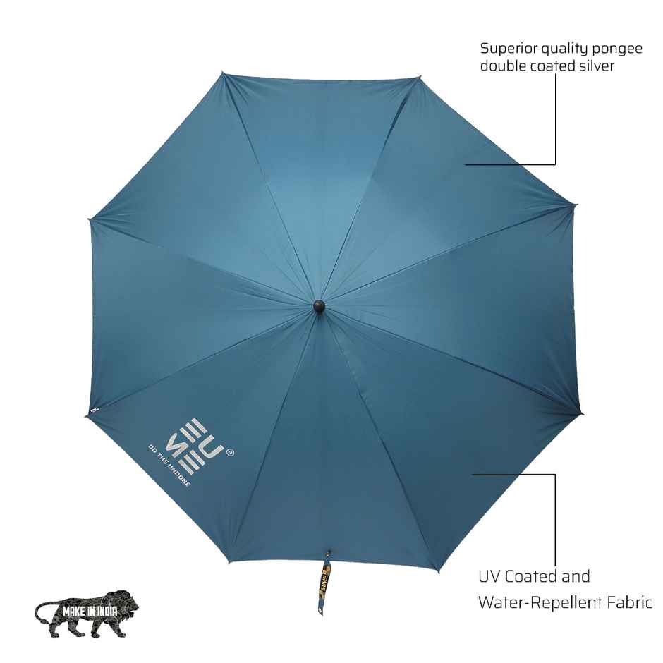 Eume Jumbo 32 Inch Straight Auto Open Large Big Size Umbrella For Rain | Teal Green