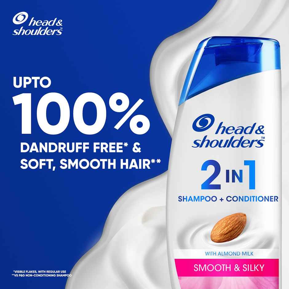 Head & Shoulders 2-In-1 Smooth And Silky Anti Dandruff Shampoo + Conditioner For Women & Men