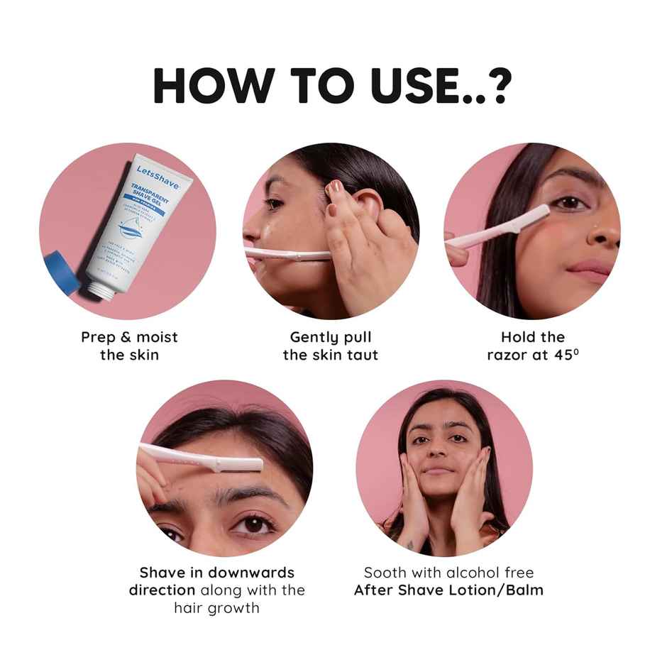 LetsShave Face Razor for Women | Painless Hair Removal for Face, Eyebrows, Upperlips, Chin